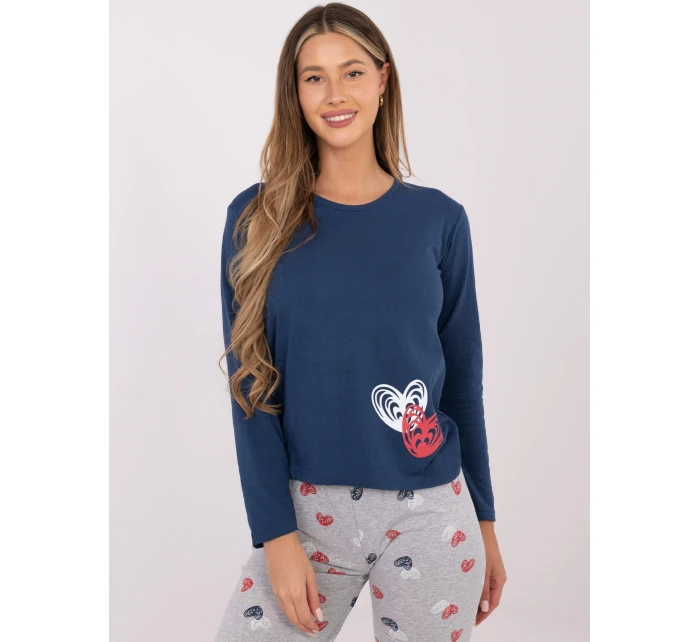 Pyžamo DU PI FP 009.84 tmavě modré Pyžamo DU PI FP 009.84 tmavě modré