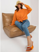 Oranžová bavlněná oversize košile od Etta OCH BELLA