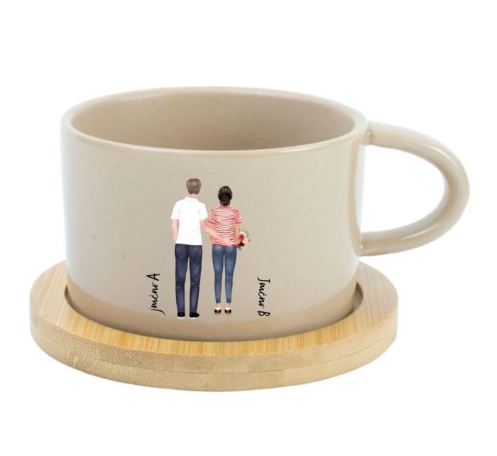 Personalizovaný keramický hrníček Makronka s párem Personalizovaný keramický hrníček Makronka s párem