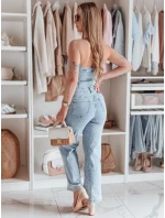 Dámský džínový overal s korzetem GORSSANKA modrý FashionStreet EY2587