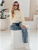 Dámský základní svetr ecru Dstreet model 21990978 - FashionStreet