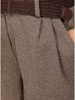 Spodenki damskie w z paskiem beżowe model 22540562 - FashionStreet Spodenki damskie w z paskiem beżowe model 22540562 - FashionStreet