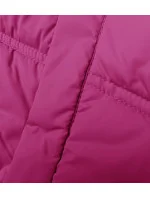růžová volná dámská bunda s kapucí model 21246333 - Miss TiTi