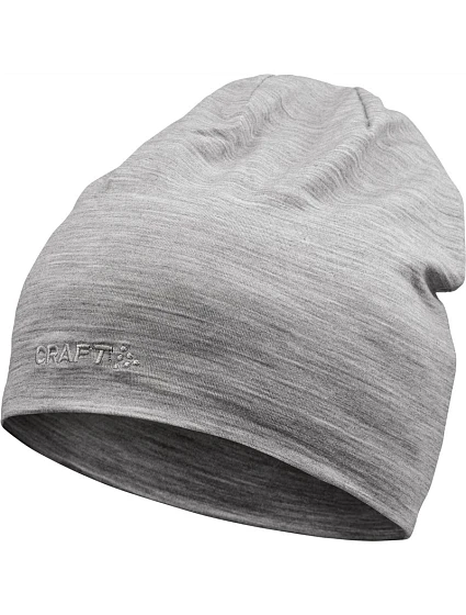 Essence Wool Hat Merino pletená čepice model 22471623 grey melange - Craft Corporate Essence Wool Hat Merino pletená čepice model 22471623 grey melange - Craft Corporate