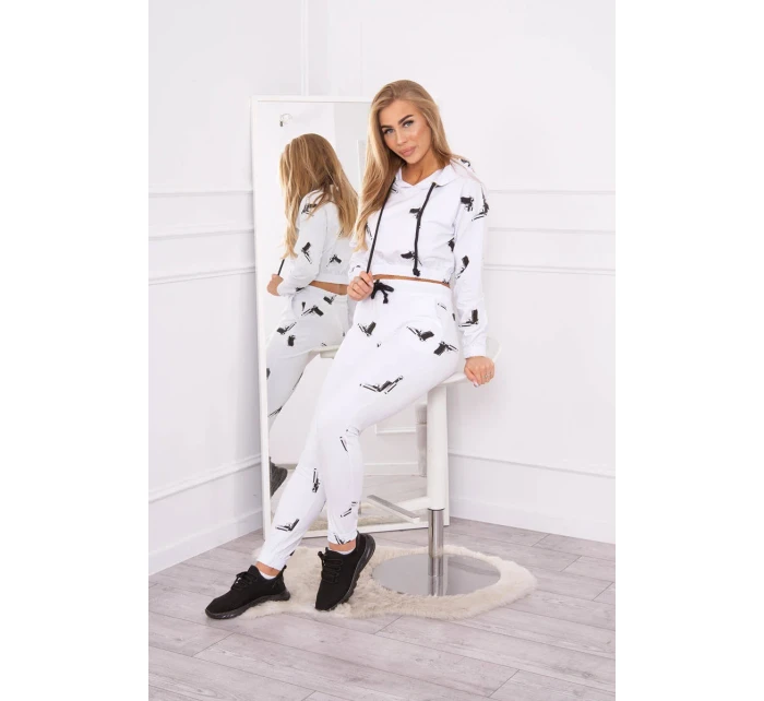 Sada s potiskem pistole bílá