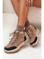 Dámské Trekingové Boty Big Star SS274095 Béžové Dámské Trekingové Boty Big Star SS274095 Béžové