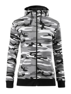 Camo Zipper mikina dámská camouflage gray