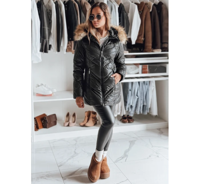 Dámská prošívaná zimní bunda SOLARIS černá FashionStreet TY4007 Dámská prošívaná zimní bunda SOLARIS černá FashionStreet TY4007