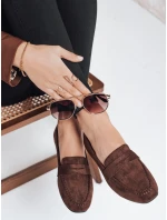 Dámské semišové hnědé mokasíny Dstreet model 21993229 - FashionStreet