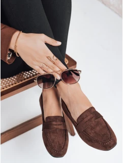 Dámské semišové hnědé mokasíny Dstreet model 21993229 - FashionStreet