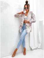 Béžové dámské sako s podšívkou model 20070247 - Moon Béžové dámské sako s podšívkou model 20070247 - Moon