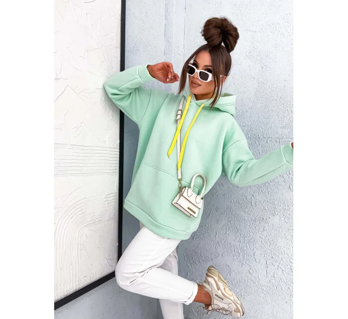 dámská klokaní mikina v mátové barvě model 21802230 - Moon dámská klokaní mikina v mátové barvě model 21802230 - Moon