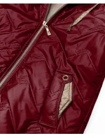 kurtka damska z kapturem Goodlookin ciemny czerwony model 22019149 - S'WEST