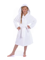 dětský župan Athena s kapucí dětské bílá