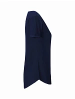 O Dámské bio tričko s ohrnutými rukávy navy model 22505580 - Neutral