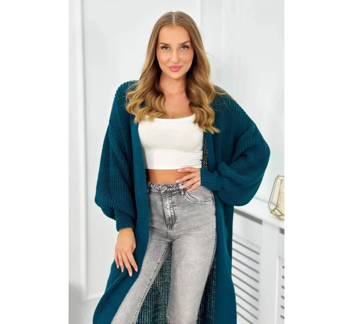 Svetr dlouhý kardigan námořní Svetr dlouhý kardigan námořní