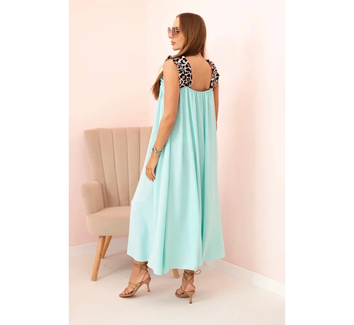 Dámské šaty s ramínky s leopardím potiskem mincovna