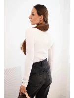 Dámské pruhované šaty s rolákem a ozdobnými knoflíky bordová