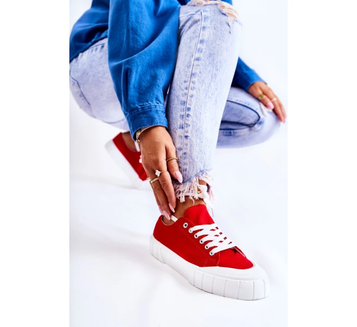Dámské Tenisky na platformě Červené Comes Dámské Tenisky na platformě Červené Comes