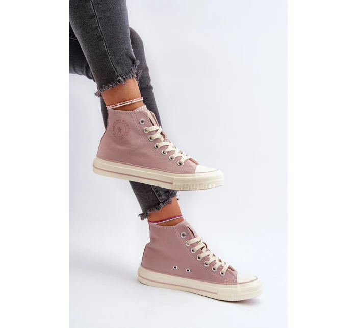 Dámské vysoké tenisky Big Star NN274277 růžové Dámské vysoké tenisky Big Star NN274277 růžové