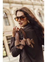 Lodičky s odkrytými patami a mašlí Hnědé Eklevia