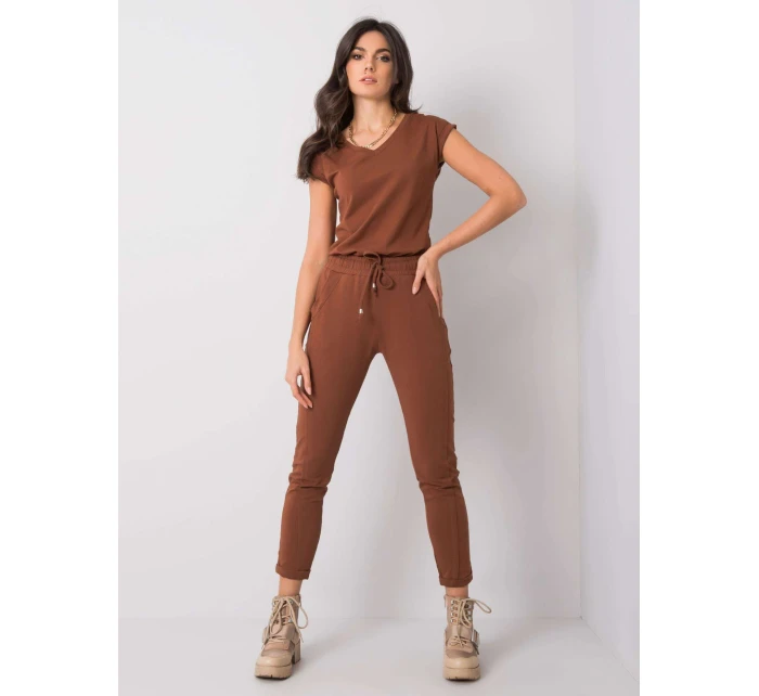 Tepláky RV DR 3589.07X tmavě hnědá