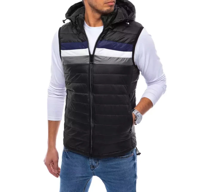 Pánská prošívaná vesta černá Dstreet model 21964374 - FashionStreet