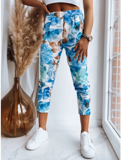 Dámské kalhoty FLOWER GARDEN modré Dstreet model 21969352 - FashionStreet