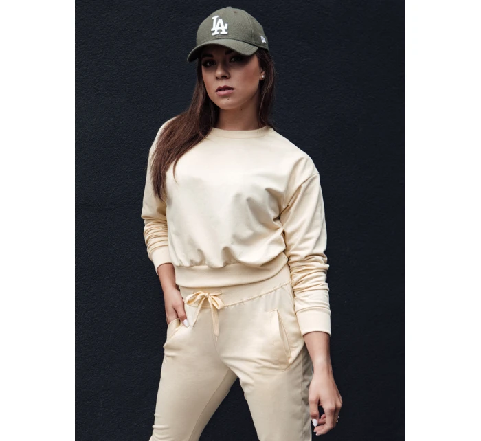 Dámská klasická krémová mikina CASUALVIBE FashionStreet BY1297