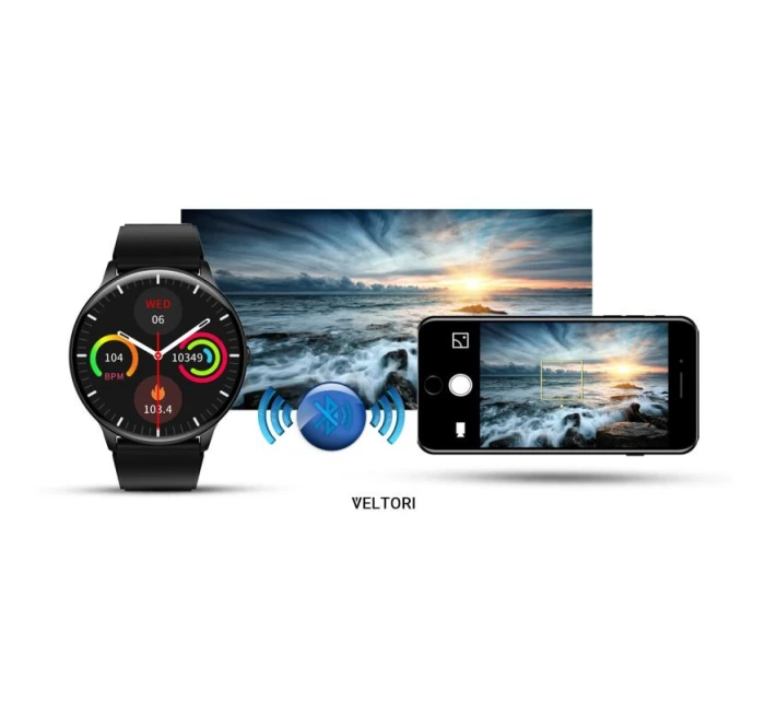 Černý silikonový řemínek model 21805559 - VELTORI