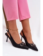 Dámské lodičky Sandály s ozdobným detailem Černé model 21937383 - Boto Dámské lodičky Sandály s ozdobným detailem Černé model 21937383 - Boto