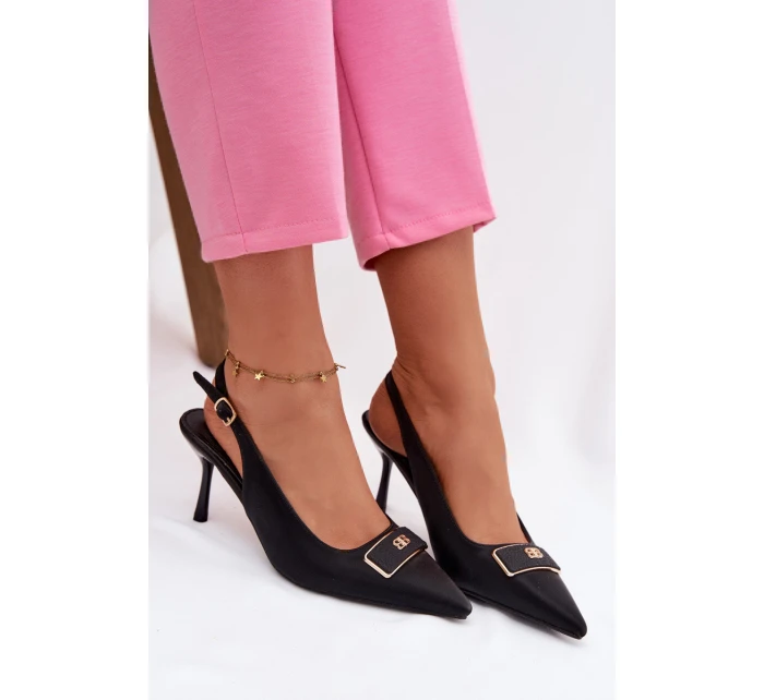 Dámské lodičky Sandály s ozdobným detailem Černé model 21937383 - Boto Dámské lodičky Sandály s ozdobným detailem Černé model 21937383 - Boto