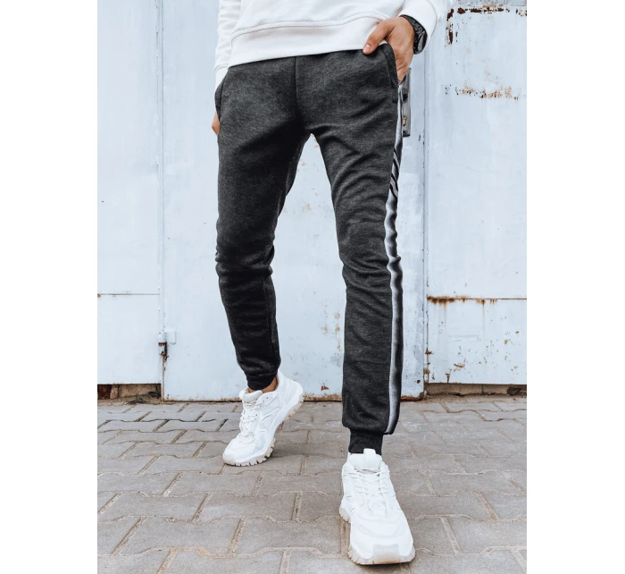 Pánské tmavě šedé tepláky FashionStreet UX4197