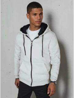 Pánská rozepínací základní mikina s kapucí světle šedá Dstreet model 21985891 - FashionStreet