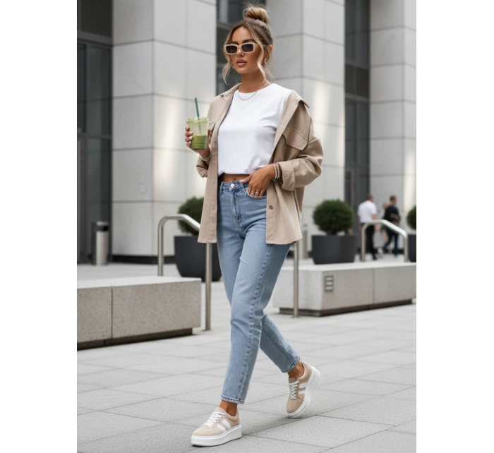 damskie mom fit z niebieskie model 22016749 - FashionStreet damskie mom fit z niebieskie model 22016749 - FashionStreet