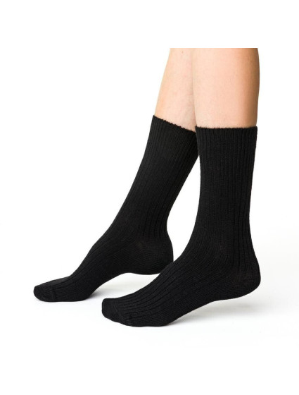 Hřejivé ponožky Alpaka 044 černé s vlnou