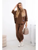 Souprava Punto Milano Winter tepláky + kalhot hnědý Souprava Punto Milano Winter tepláky + kalhot hnědý