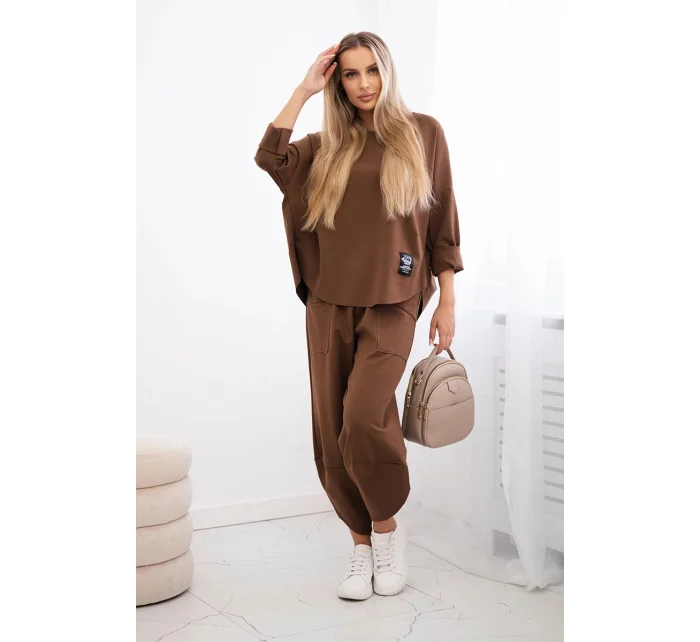 Souprava Punto Milano Winter tepláky + kalhot hnědý Souprava Punto Milano Winter tepláky + kalhot hnědý