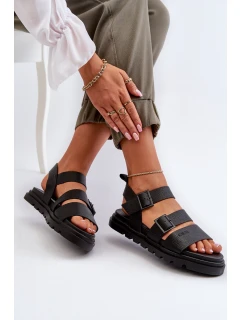 Dámské sandály z ekokože Big Star model 21653814 Černé - Big Star Shoes