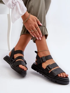 Dámské sandály z ekokože Big Star model 21653814 Černé - Big Star Shoes