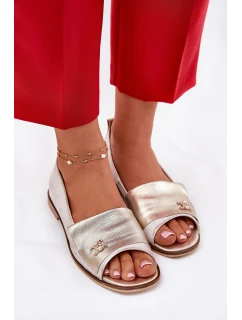 Kožené Elegantní Baletky S   Zlatý model 21692931 - Zazoo