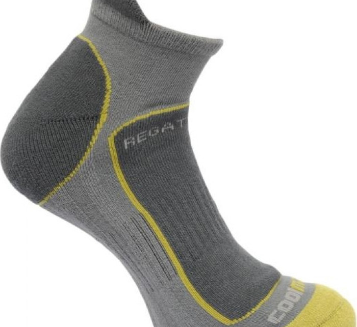 Pánské funkční ponožky Regatta RMH030 TRAIL RUNNER Granite/Oasis Green