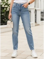 Dámské džíny mom fit s odřením modré FashionStreet UY2862