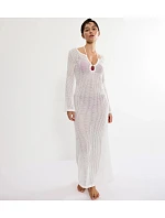 BEACH MYWEAR - Háčkované maxi šaty se šněrováním a zlatými korálky Triumph