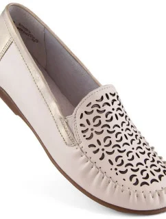 Kožené pohodlné polobotky Rieker W RKR658 beige