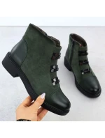 Dámské semišové zateplené boty zelené M.Daszynski SA252-4 Dámské semišové zateplené boty zelené M.Daszynski SA252-4