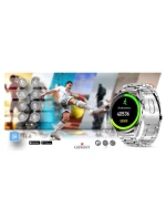 GIEWONT Vertex SmartCall GW450-4 Silver/Carbon Silicone Smartwatch