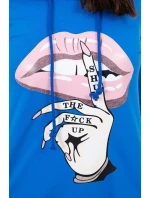 Šaty s delšími zády a barevným chrpovým potiskem Šaty s delšími zády a barevným chrpovým potiskem