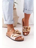 Nazouváky Na Korkové Podrážce S řetízkem Béžové model 21558029 - Boto Nazouváky Na Korkové Podrážce S řetízkem Béžové model 21558029 - Boto