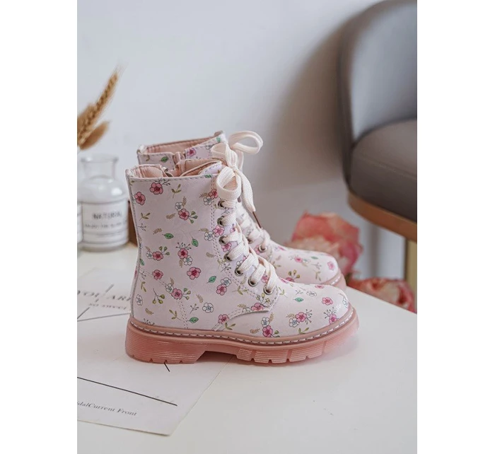 Dětské zateplené boty na zip Růžové model 21634773 - Boto Dětské zateplené boty na zip Růžové model 21634773 - Boto